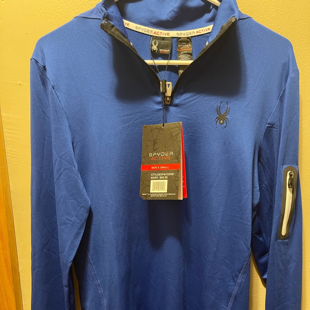 Men’s Spyder Active 3/4 zip pull over new with tags